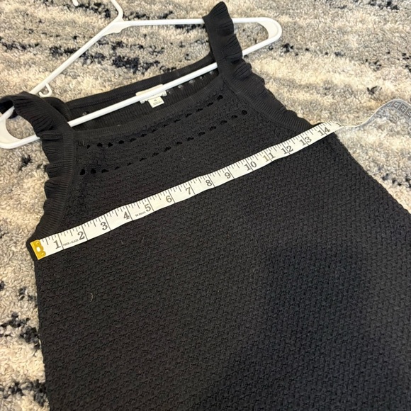 J. Crew Black Crochet Sweater Knit Tank Top Women’s Small - Picture 5 of 6